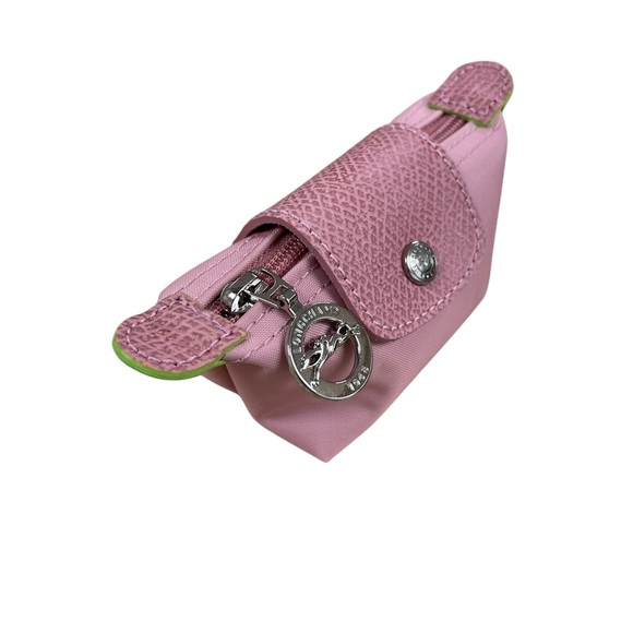 NWOT Longchamp Coin Purse Le Pliage Green Series Blush Pink - Picture 2 of 6